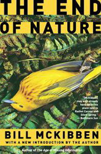 Cover of "The End of Nature" book, by Bill McKibben, who will speak at the Boulder CO event in June 2016. Source: billmckibben.com.