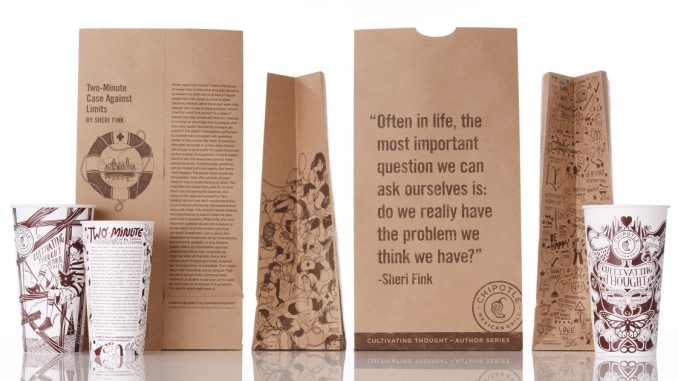 Chipotle Packaging. Source: Chipotle Cultivating Thought website, cultivatingthought.com.