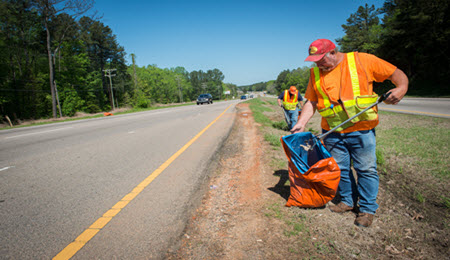 Litter Sweep is held twice a year in NC. Photo: NC Department of Transportation.
