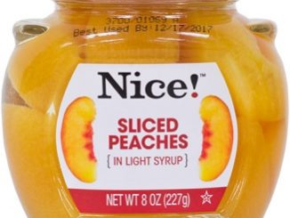 Nice! Sliced Peaches in Glass Jar, in photo released by the US FDA as part of the recall notice.