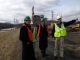 DENR Sec. Skvarla (l.) visits the Dan River spill site. Photo dated February 7, 2014. Source: NC DEQ.