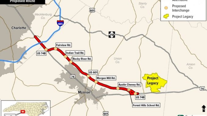 The Monroe Bypass would draw more sprawl and traffic eastward, harming air and water quality, and at $925 million, would saddle NC taxpayers with decades of debt. Photo: SELC.
