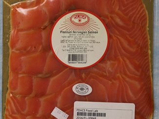 One of the smoked salmon product photos released with the recall. Source: FDA.gov.