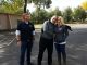 Father Andre and Interstate Roofing representative. Source: Interstate Roofing, Denver CO.