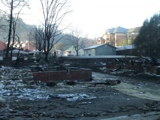 Destruction from Gatlinburg,Tennessee wildfires. Source: AmeriCorps NCCC.