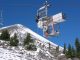 Researchers use ski lifts to carry equipment to sample air on the summit of Mount Bachelor. In this image, a radon sensor travels to the peak. Credit: Dan Jaffe/University of Washington Bothell.