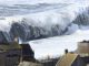 Extreme waves crashing on Chesil Beach in Dorset in southern England on February 5, 2014. A new study finds find global warming could cause extreme sea levels to increase significantly along Europe’s coasts by 2100. Image credit: Richard Broome.