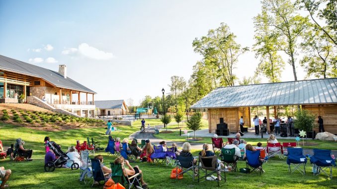 Outdoor music event at Wendell Falls. Source: Sherry L. Scoggins, Town of Wendell NC