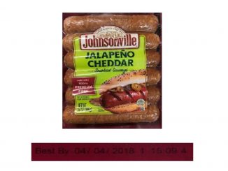 Label released with the Johnsonville recall March 2018. Source: USDA