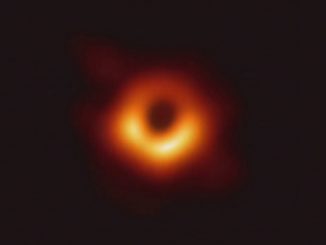 Scientists have obtained the first image of a black hole, using Event Horizon Telescope observations of the center of the galaxy M87. The image shows a bright ring formed as light bends in the intense gravity around a black hole that is 6.5 billion times more massive than the Sun. Credit: Event Horizon Telescope Collaboration