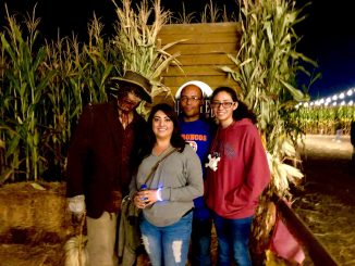 The Grey Area News CO crew (The Banks Family) at the 2019 Haunted Field of Screams, Thornton, Colorado. Source: Nicole Banks