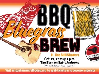 BBQ, Bluegrass and Brew 2021 event flyer NC Stop Human Trafficking 2