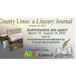 County Lines: A Literary Journal "call for submissions" is open and continues through August 2022. Source: Kim Beall